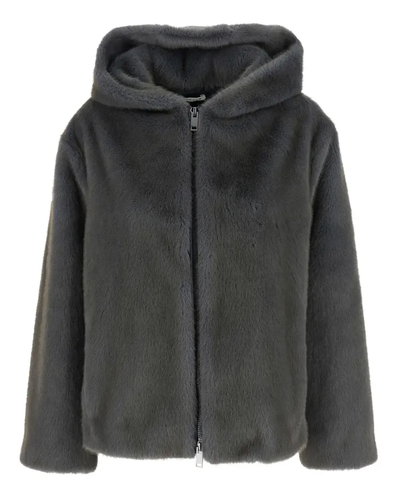 P.A.R.O.S.H. P.A.R.O H. Kapuzenjacke aus Faux Fur - Grau Grau
