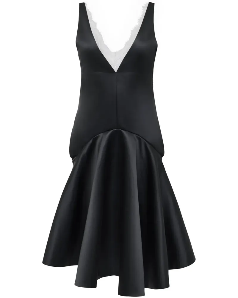 J.W.Anderson Drapiertes Kleid mit V-Ausschnitt - Schwarz Schwarz