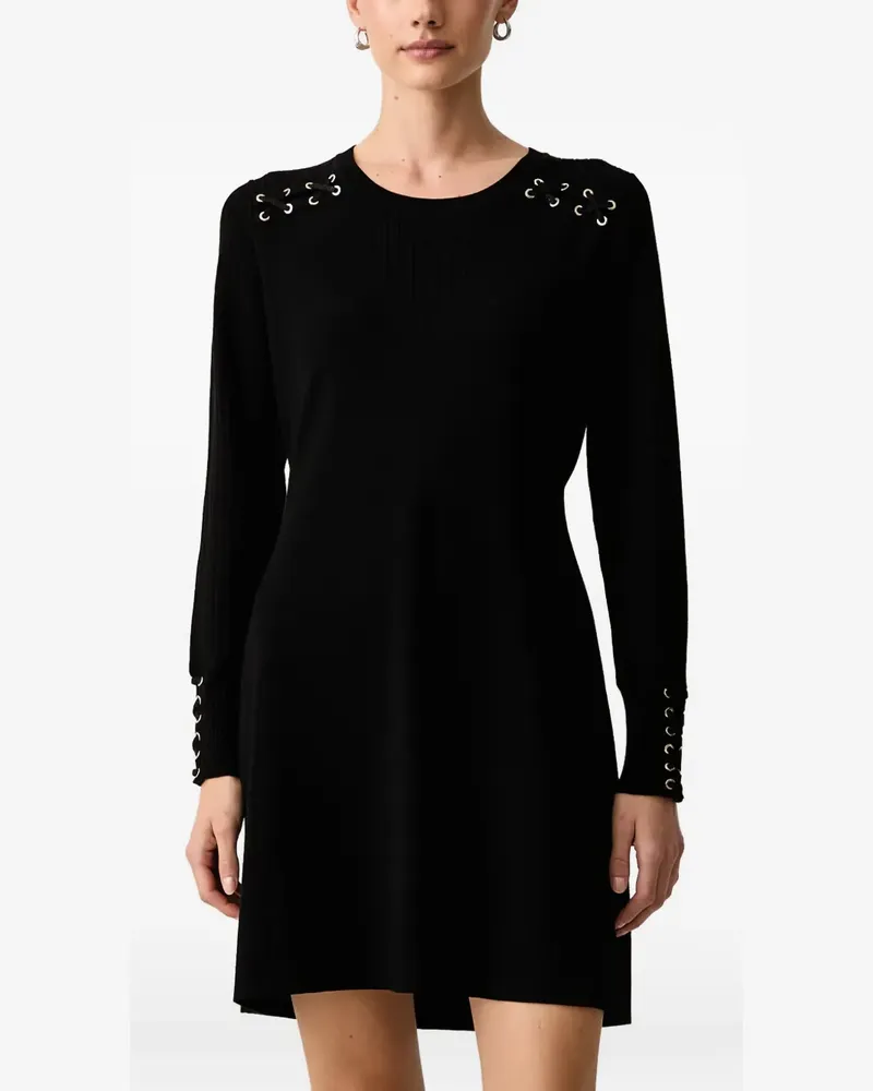 Liu Jo Strickkleid mit Schnürdetails - Schwarz Schwarz