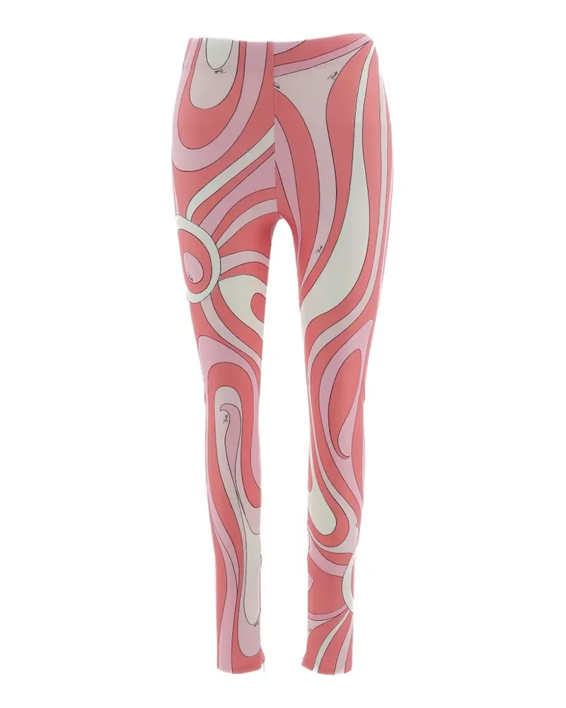 Emilio Pucci Marmo-print leggings - Rosa Rosa