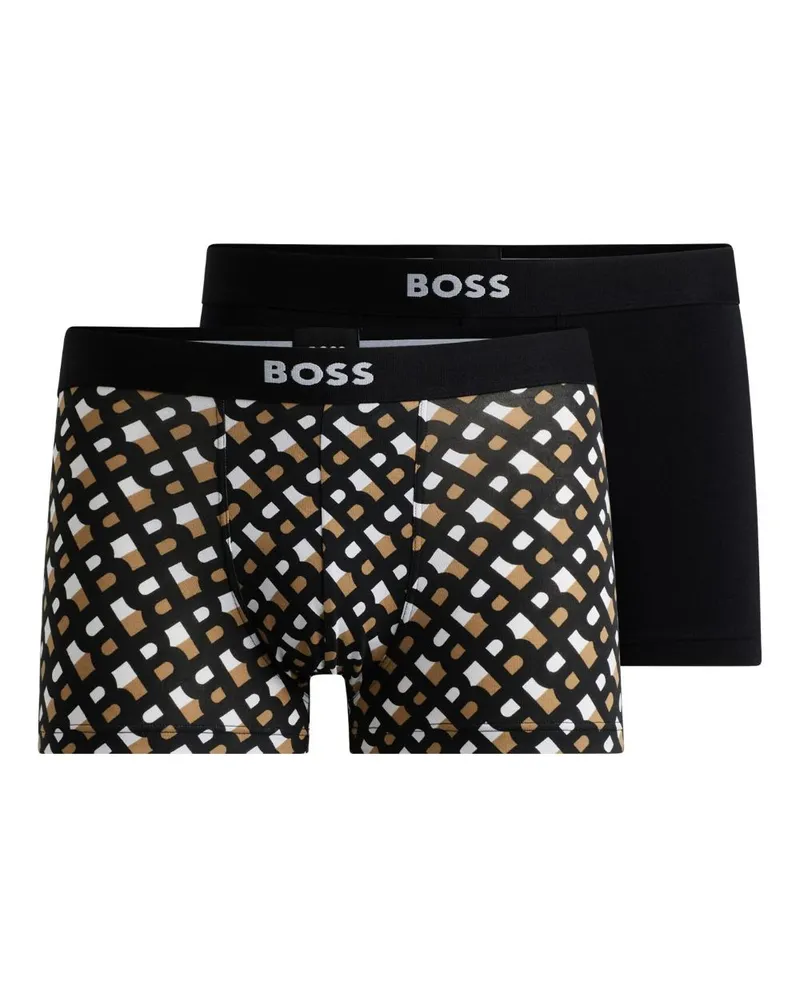 HUGO BOSS 2er-Pack Boxershorts mit Logo-Bund Schwarz