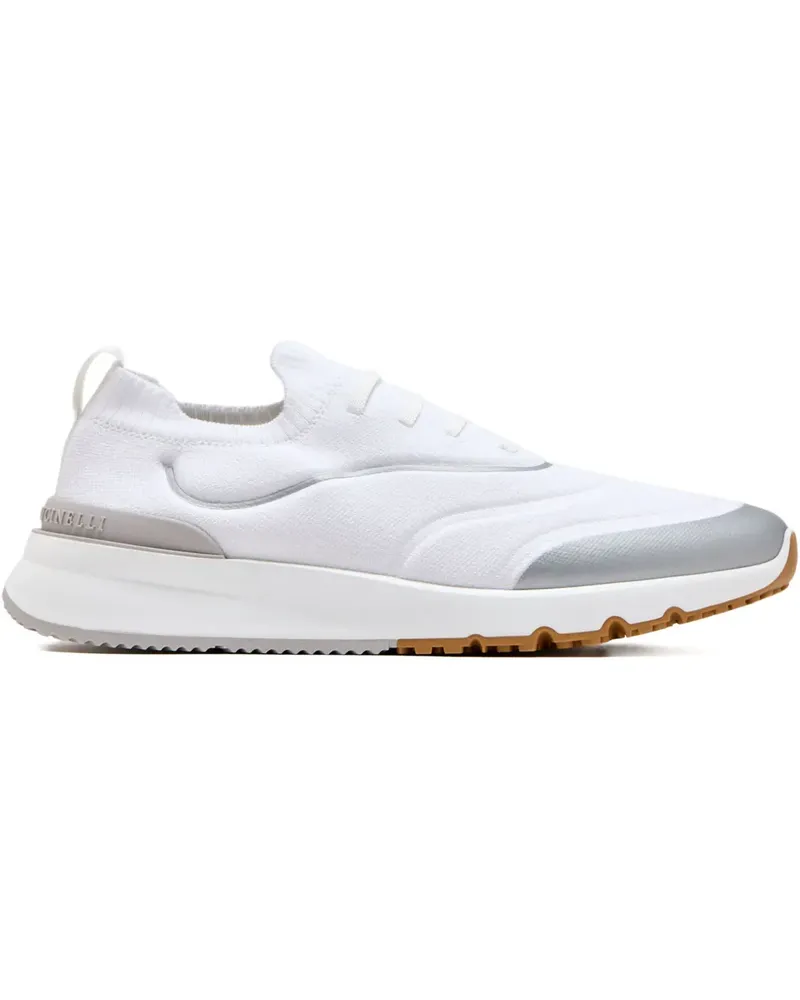 Brunello Cucinelli Gestrickte Sneakers - Weiß Weiß