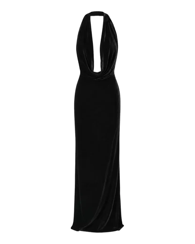 Amazuìn Venus Neckholder-Kleid - Schwarz Schwarz
