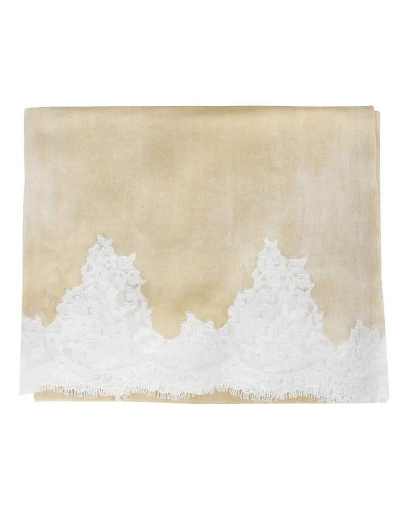 Ermanno Scervino floral-embroidered scarf - Nude Nude