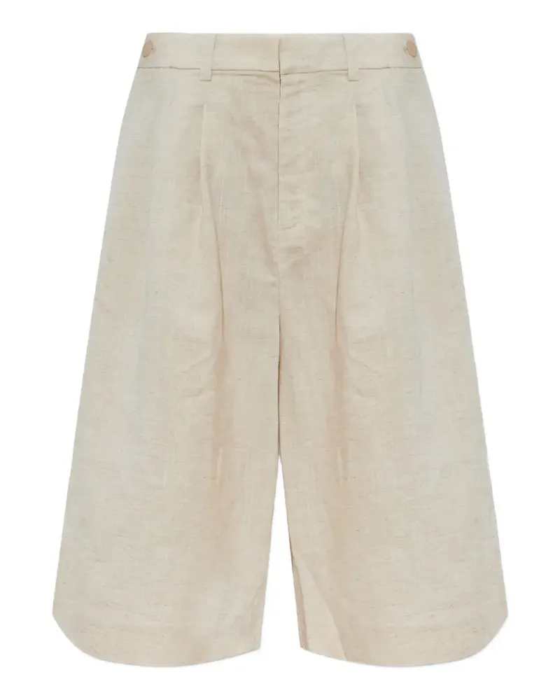 Gestuz pleated wide-leg shorts - Nude Nude