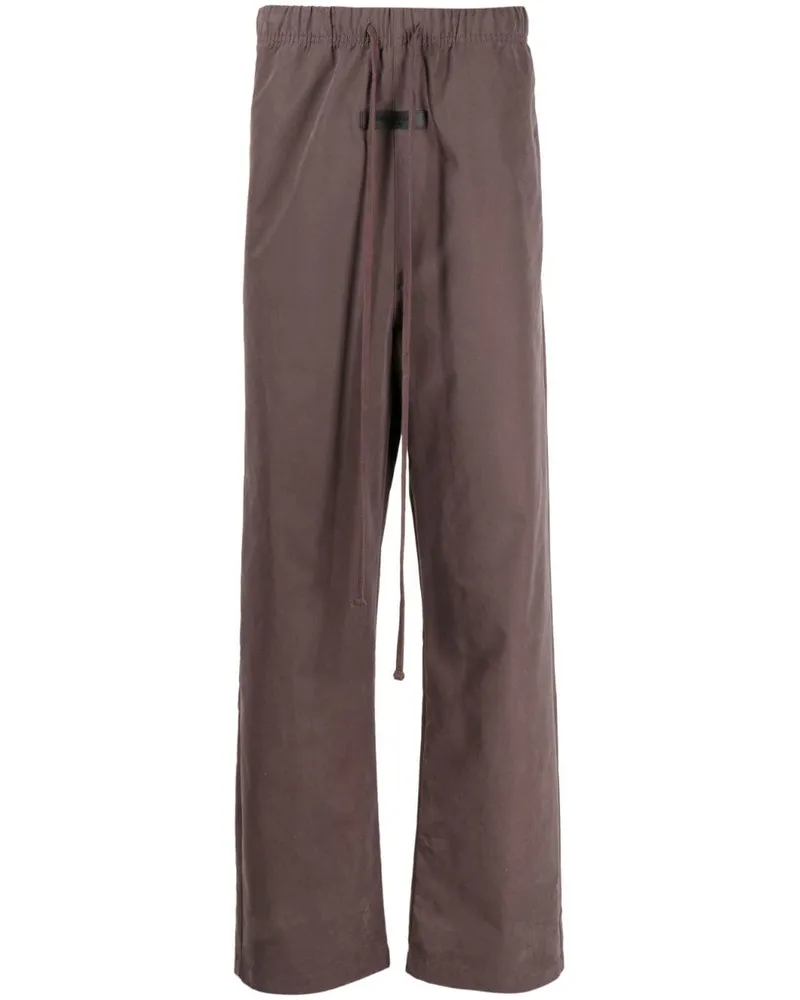 Fear of God Gerade Hose mit Logo-Patch - Braun Braun