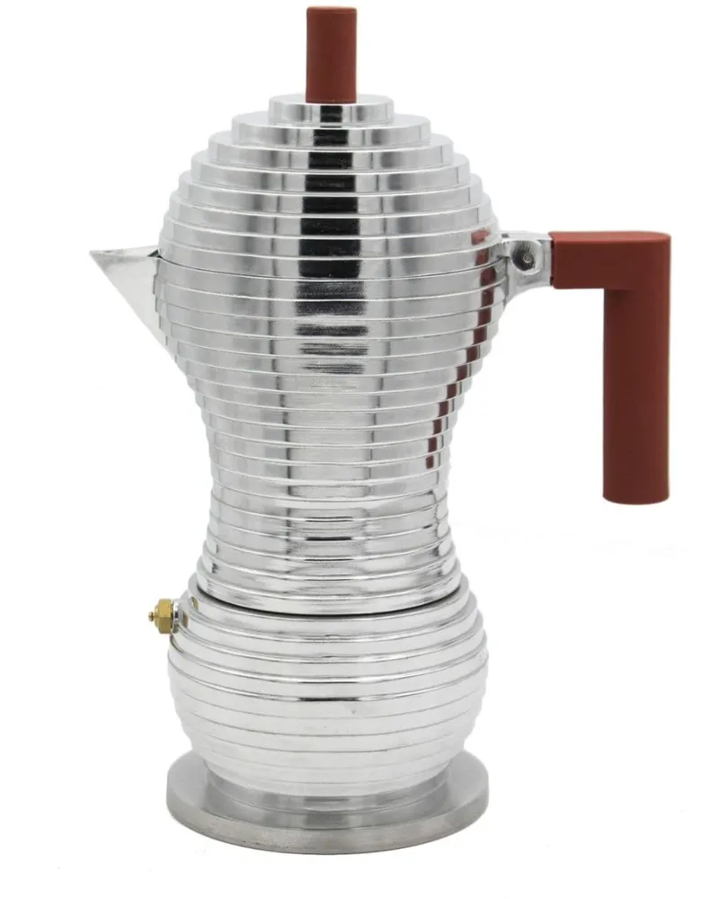 Alessi Zweifarbiger Espressokocher - Silber Silber