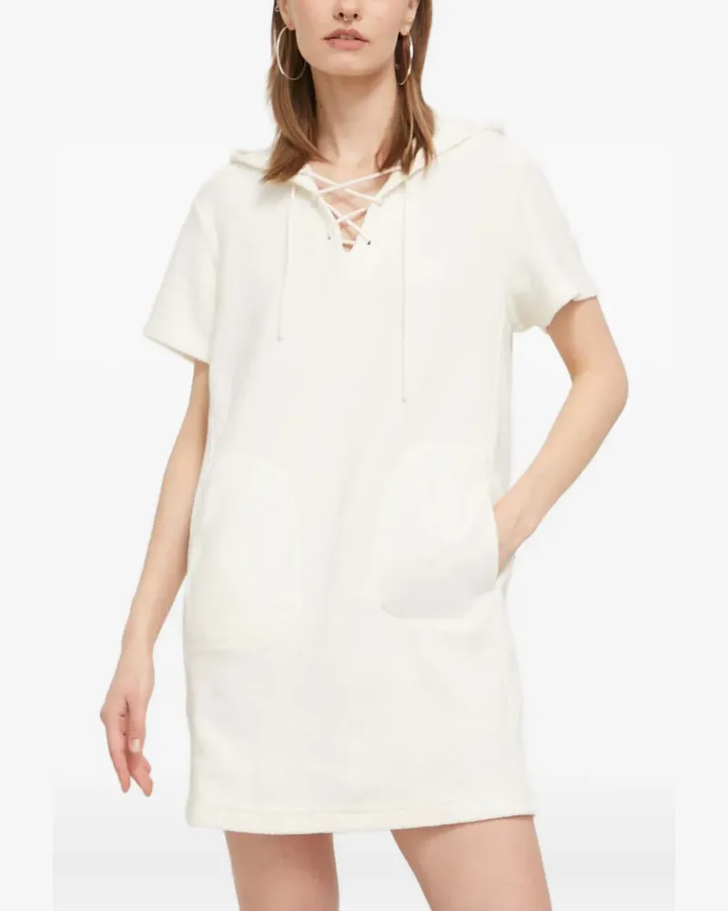 UGG hooded lace-up mini dress - Nude Nude