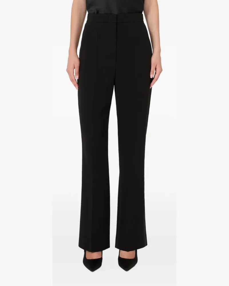 Max Mara Hose mit Satinborten - Schwarz Schwarz