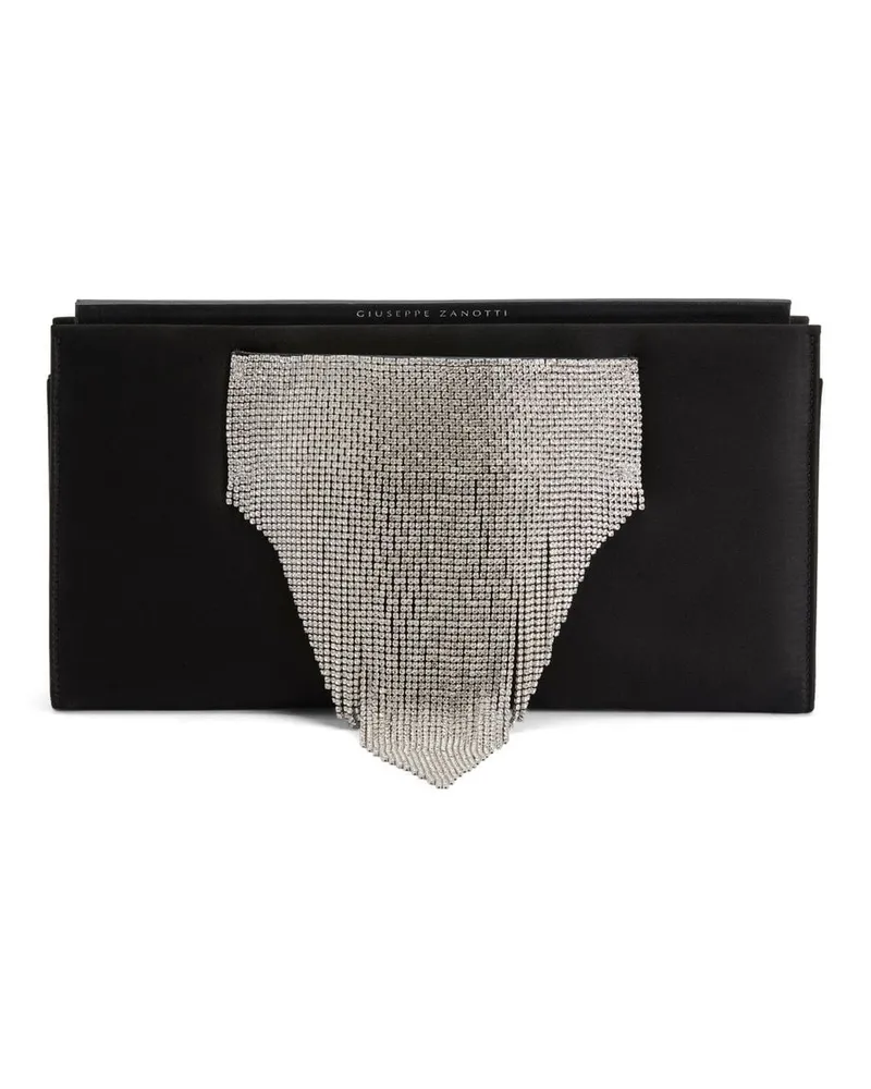 Giuseppe Zanotti Josiane Clutch mit Kristallen - Schwarz Schwarz