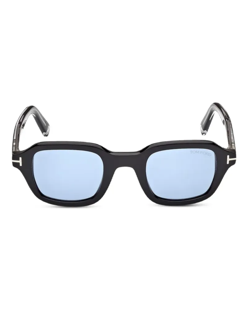Tom Ford Sonnenbrille mit eckigem Gestell - Schwarz Schwarz