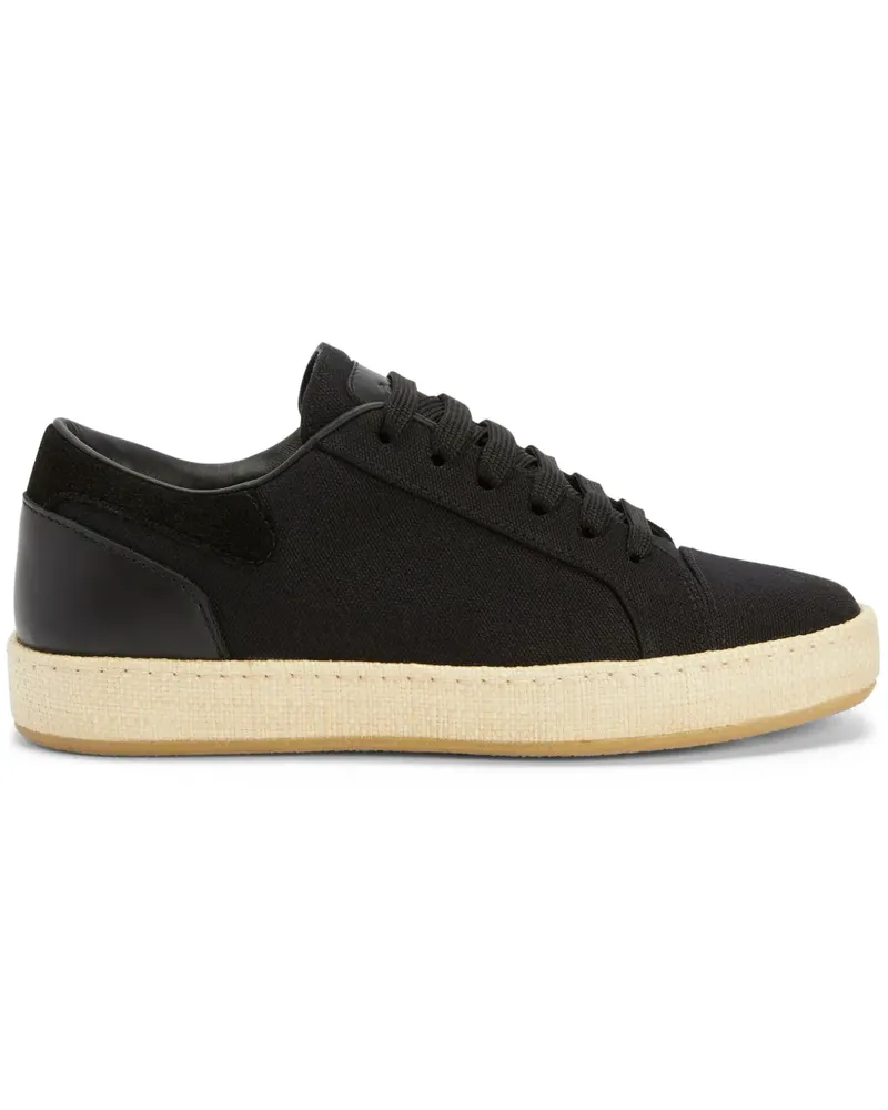 Giuseppe Zanotti Sneakers mit Logo-Patch - Schwarz Schwarz