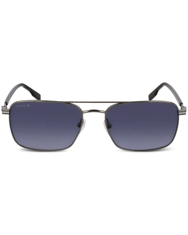 Lacoste Sonnenbrille mit eckigem Gestell - Grau Grau