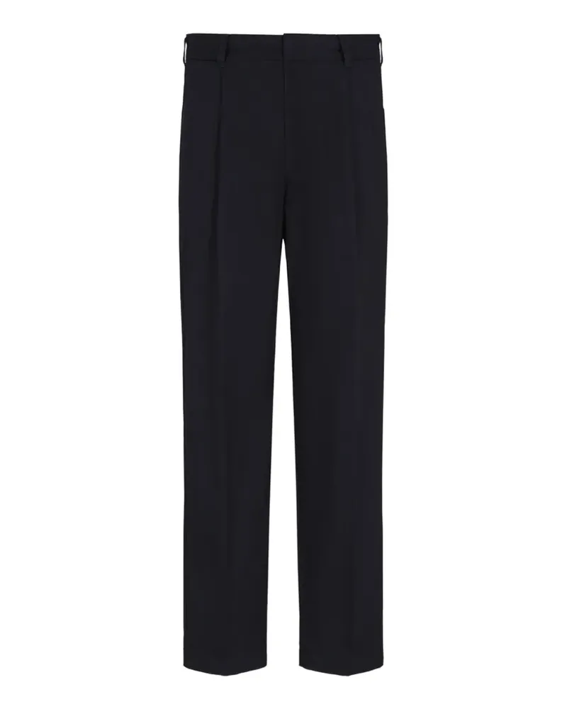 Armani Exchange Straight-Leg-Hose mit Falten - Blau Blau