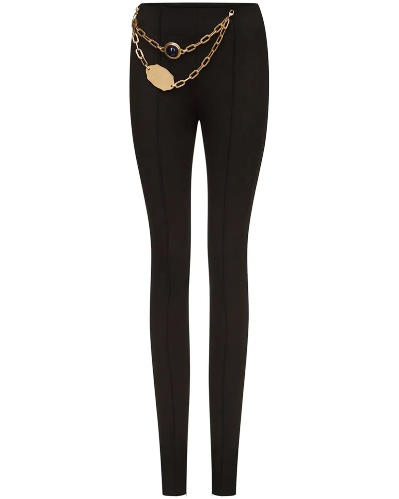 Area Chain Plate Leggings - Schwarz Schwarz