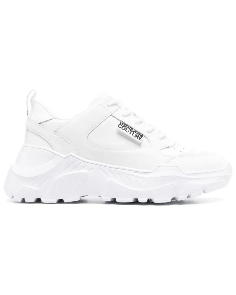 Versace Jeans Sneakers mit Logo-Patch - Weiß Weiß