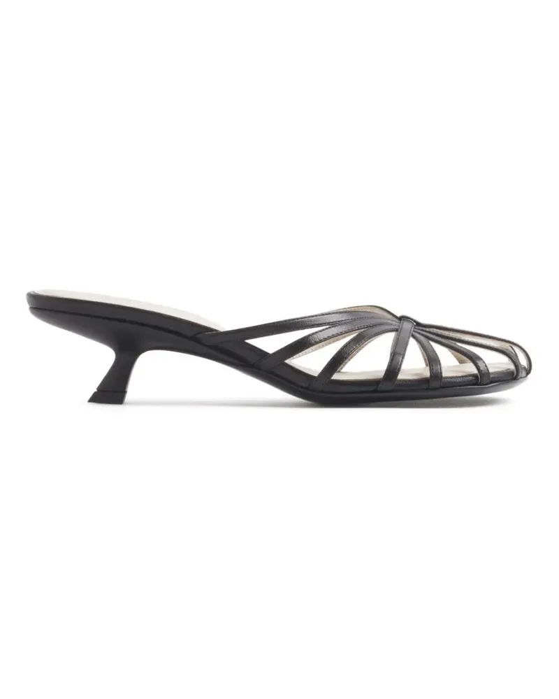 Thierry Mugler knot-detail mules - Schwarz Schwarz