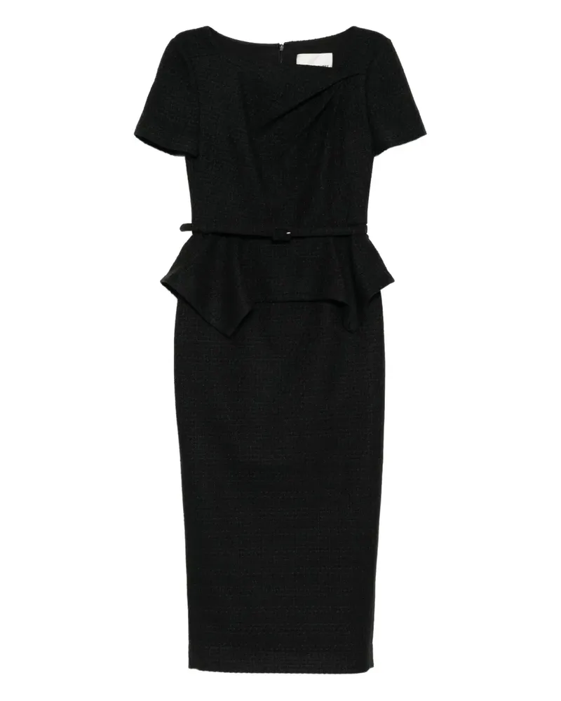 Roland Mouret Kleid mit Schößchen - Schwarz Schwarz