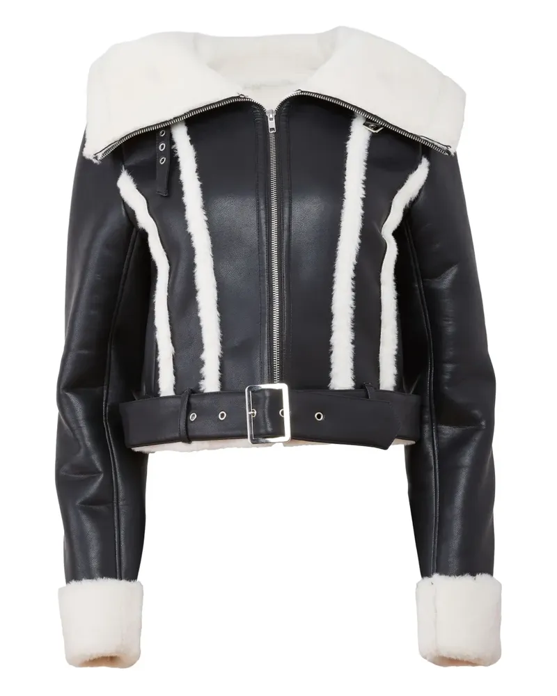Fleur Du Mal Jacke mit Kragen aus Faux Fur - Schwarz Schwarz