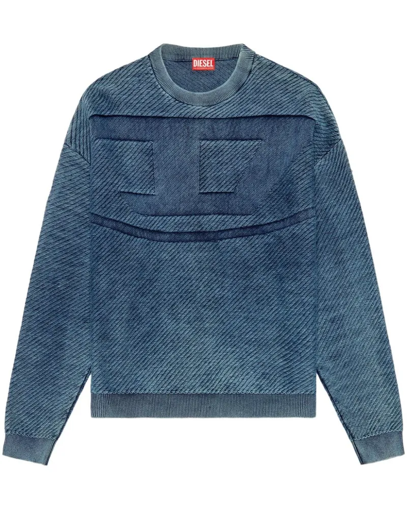 Diesel K-Klevery Pullover aus Bio-Baumwolle Blau