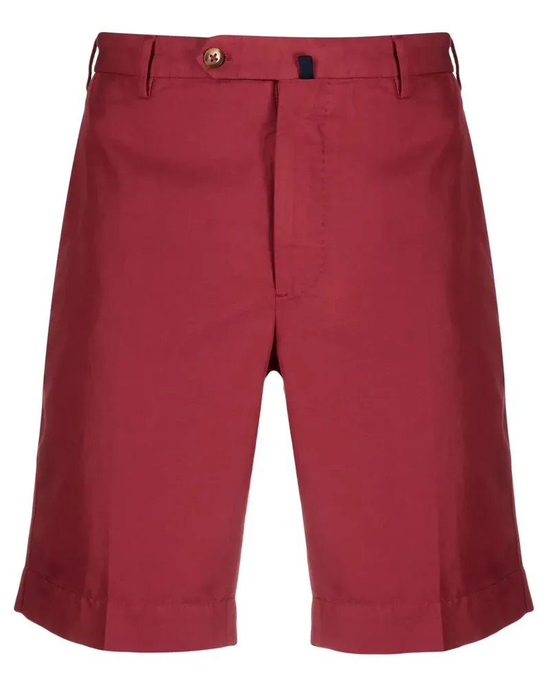 Incotex Knielange Chino-Shorts - Rot Rot
