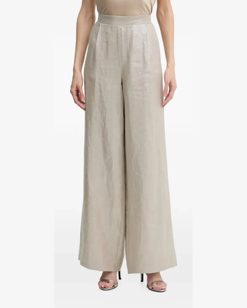 Joseph Ribkoff metallic-effect palazzo pants - Nude Nude
