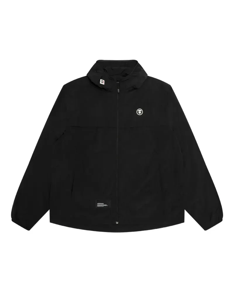 BAPE Kapuzenjacke mit Logo-Print - Schwarz Schwarz