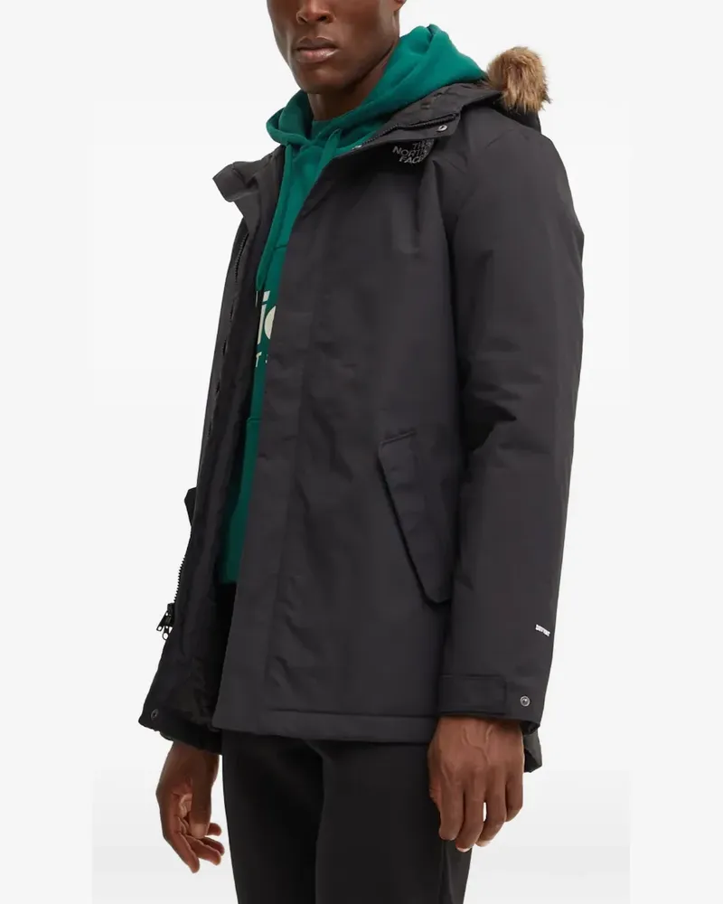 The North Face Kapuzenjacke mit Faux Fur - Schwarz Schwarz