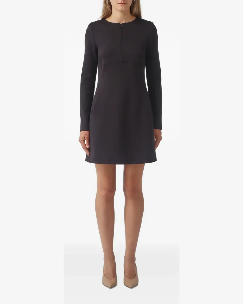 Max Mara Minikleid mit Ballonärmeln - Schwarz Schwarz