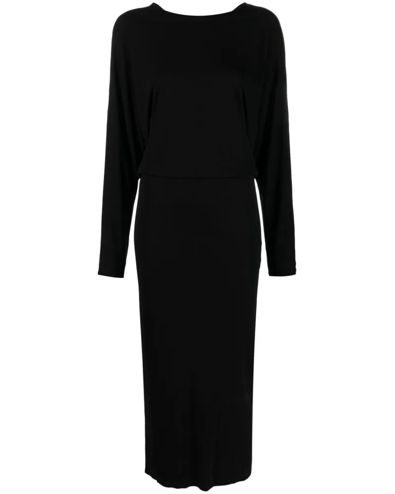 KHAITE Drapiertes Maxikleid - Schwarz Schwarz