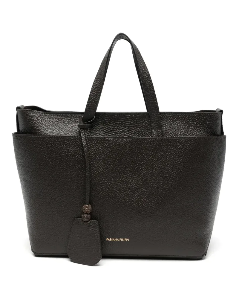 Fabiana Filippi Handtasche aus gekörntem Leder - Braun Braun