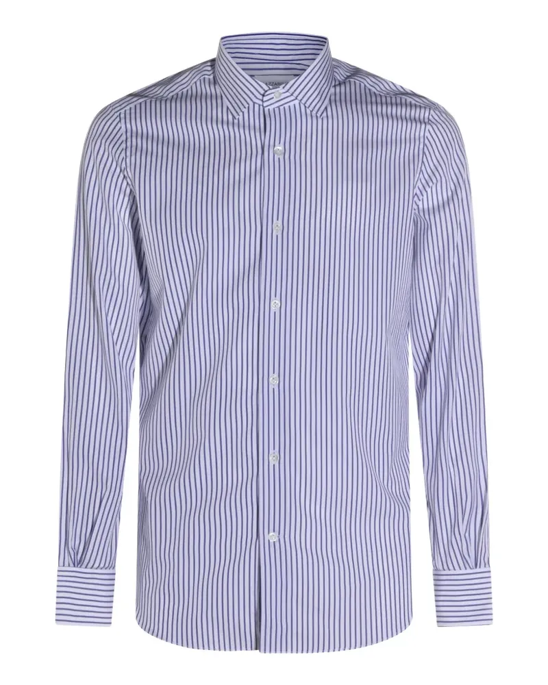 MAZZARELLI Gestreiftes Hemd - Weiß Weiß