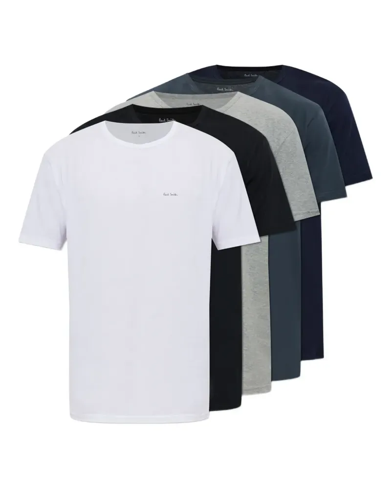 Paul Smith T-Shirts mit Logo-Print (5er-Set) - Weiß Weiß