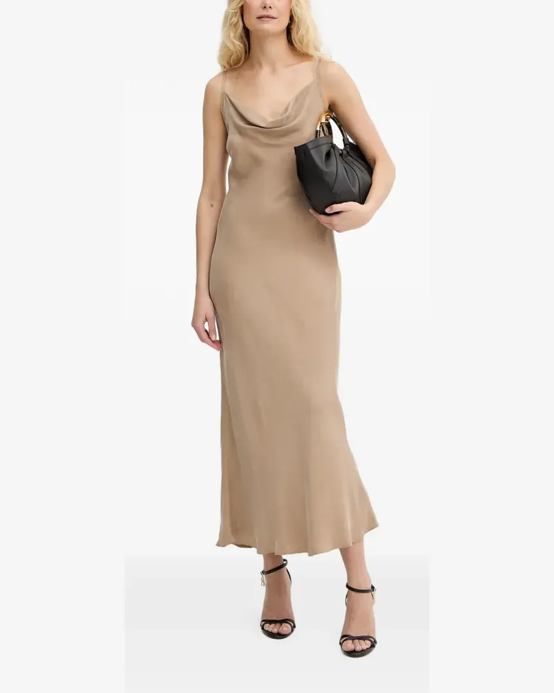 Guess cowl-neck spaghetti-strap midi dress - Nude Nude
