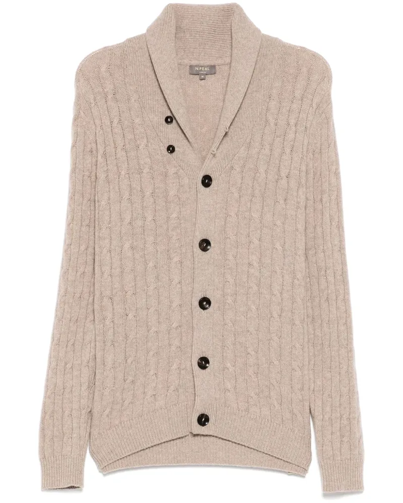 N.Peal Garrick Shawl Cable Cardigan - Braun Braun