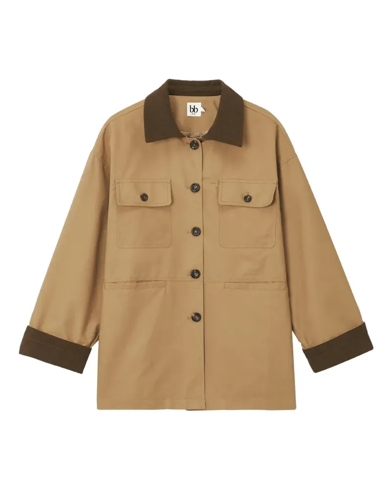 b+ab Jacke mit aufgesetzten Taschen - Braun Braun