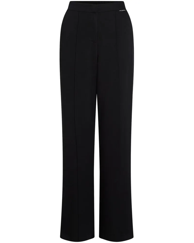 Karl Lagerfeld Hose mit geradem Bein - Schwarz Schwarz