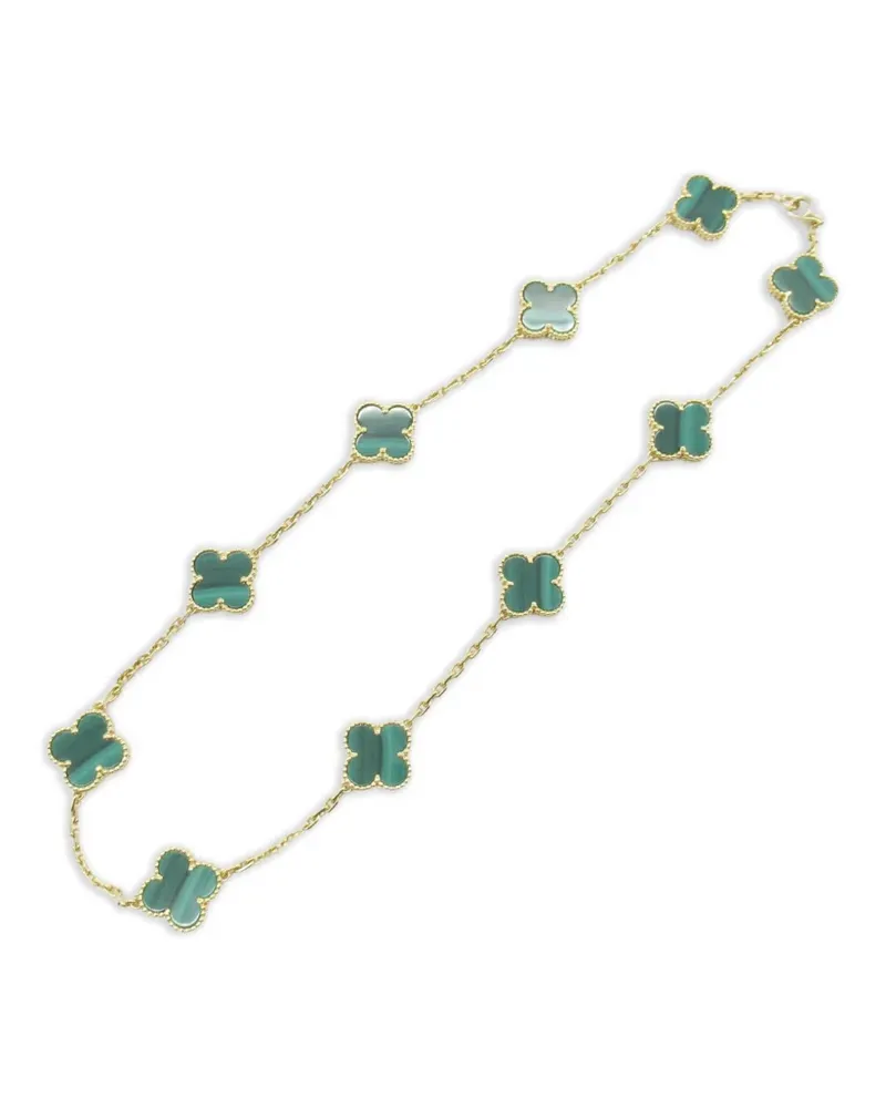 Van Cleef & Arpels 2010s 18kt Alhambra Gelbgoldhalskette mit Malachit Gold