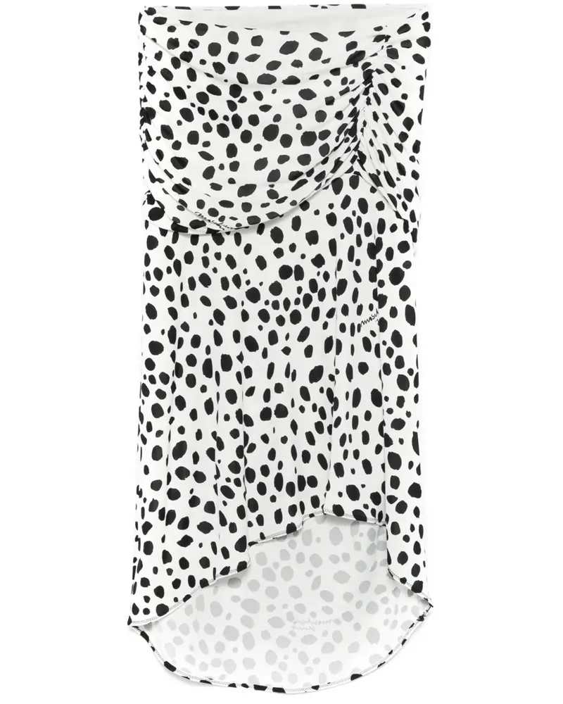 Moschino Midirock mit Polka Dots - Weiß Weiß