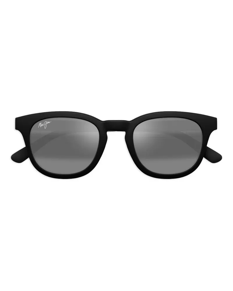 Maui Jim Sonnenbrille mit rundem Gestell - Schwarz Schwarz