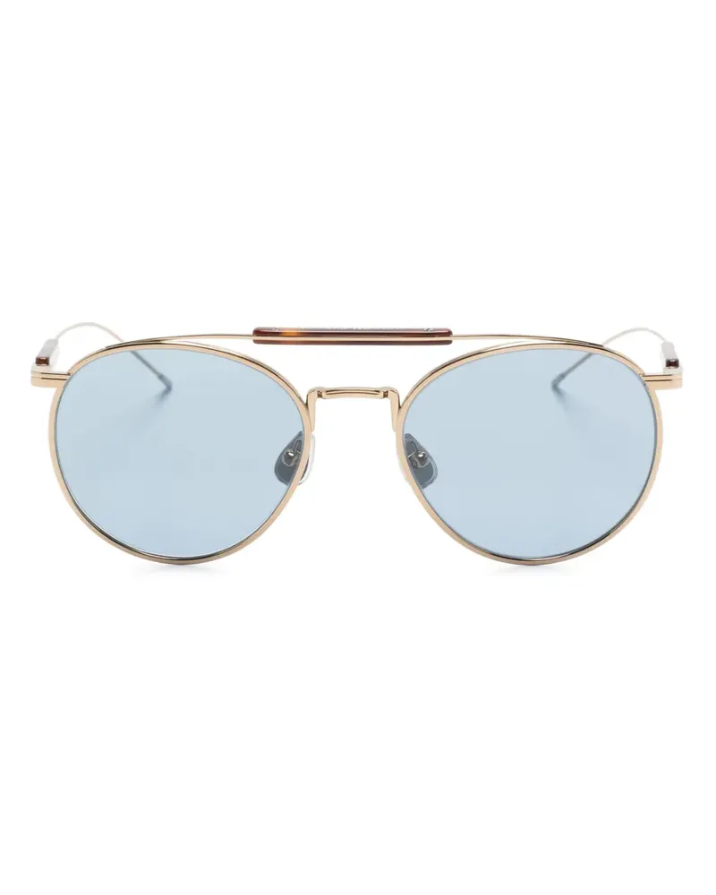 Brunello Cucinelli Sonnenbrille mit rundem Gestell - Silber Silber