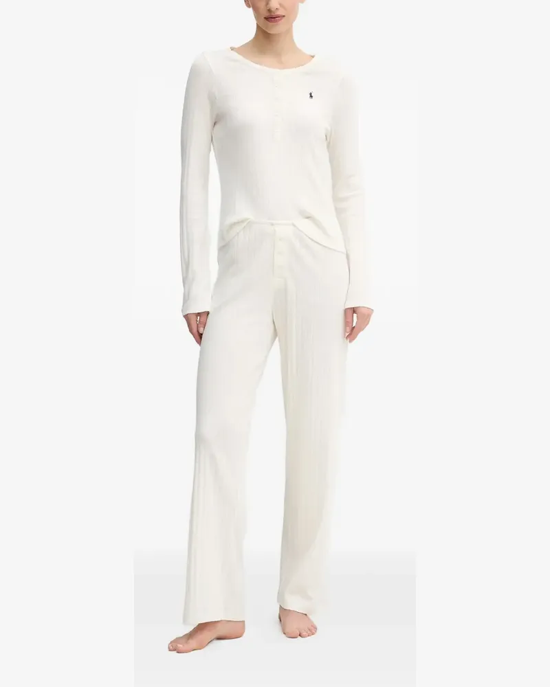 Ralph Lauren Henley Pyjama - Weiß Weiß