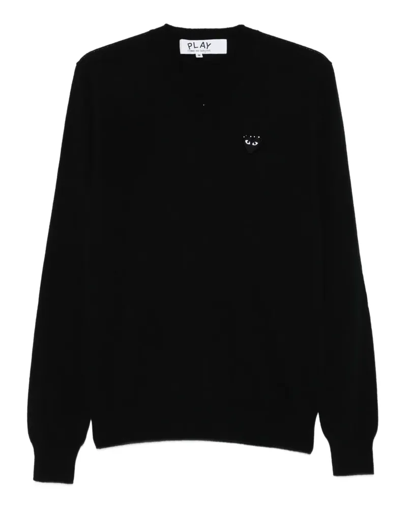 Comme des Garçons Pullover mit Logo-Patch - Schwarz Schwarz