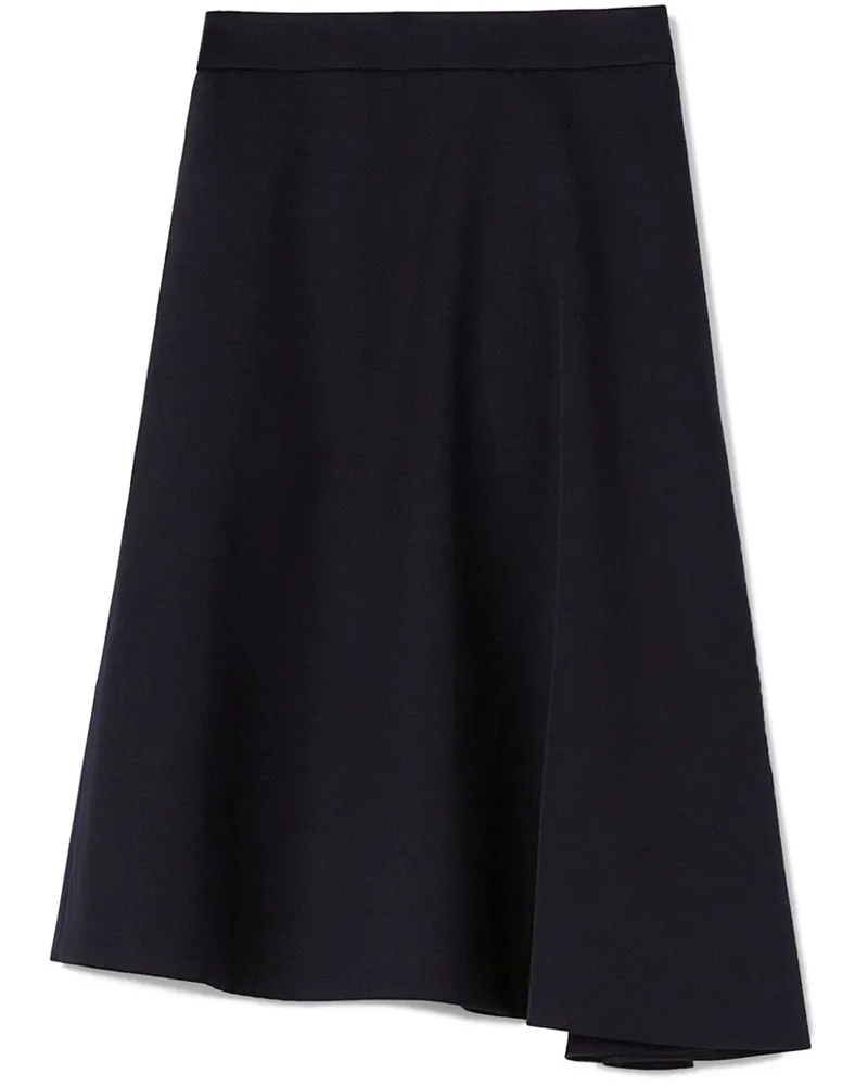 Jil Sander Asymmetrischer Midirock - Blau Blau