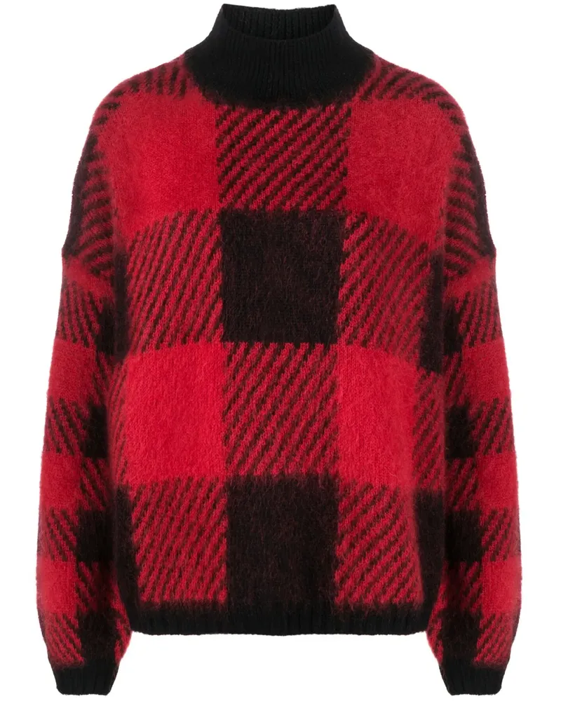 Woolrich Karierter Intarsien-Pullover - Rot Rot