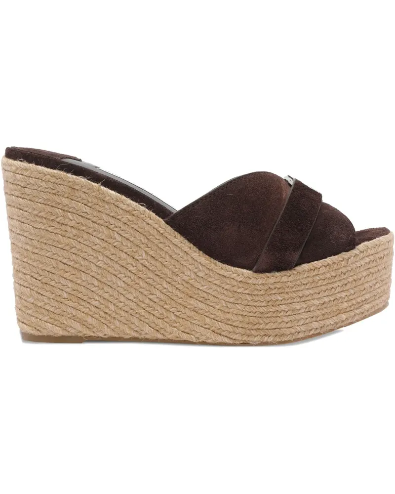 Jimmy Choo Leda Wedge-Sandalen 100mm - Braun Braun