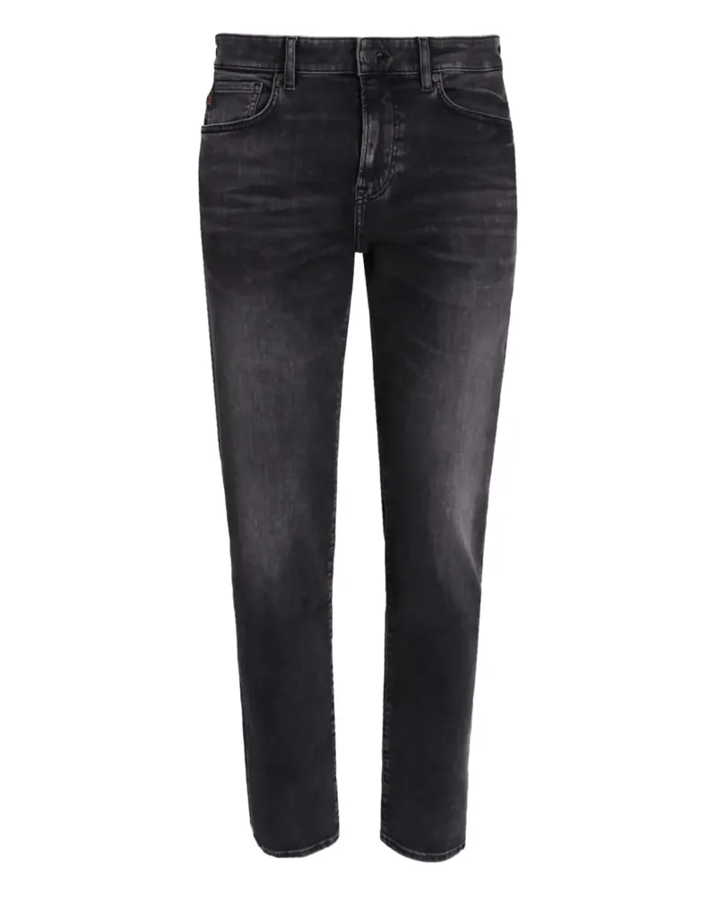 HUGO BOSS Schmale Jeans - Schwarz Schwarz
