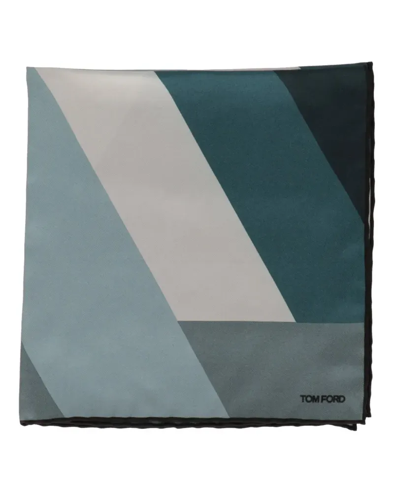 Tom Ford geometric-print pocket square - Blau Blau