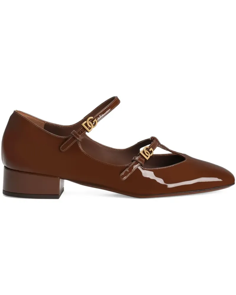 Dolce & Gabbana Pumps mit DG-Schnalle - Braun Braun
