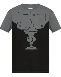 Vivienne Westwood T-Shirt mit grafischem Print Grau